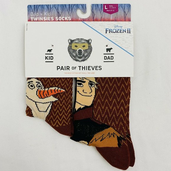 Disney Frozen II Olaf Kristoff Dad and Kid Socks - Picture 8 of 10